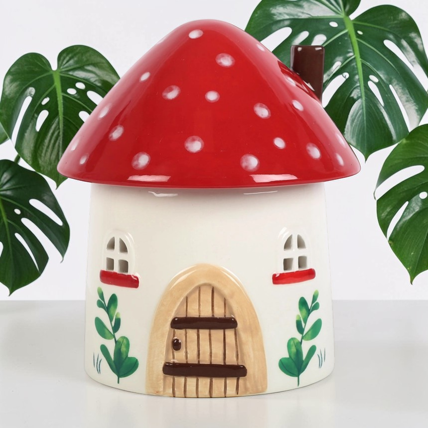 Mushroom House Wax & Oil Tealight Warmer