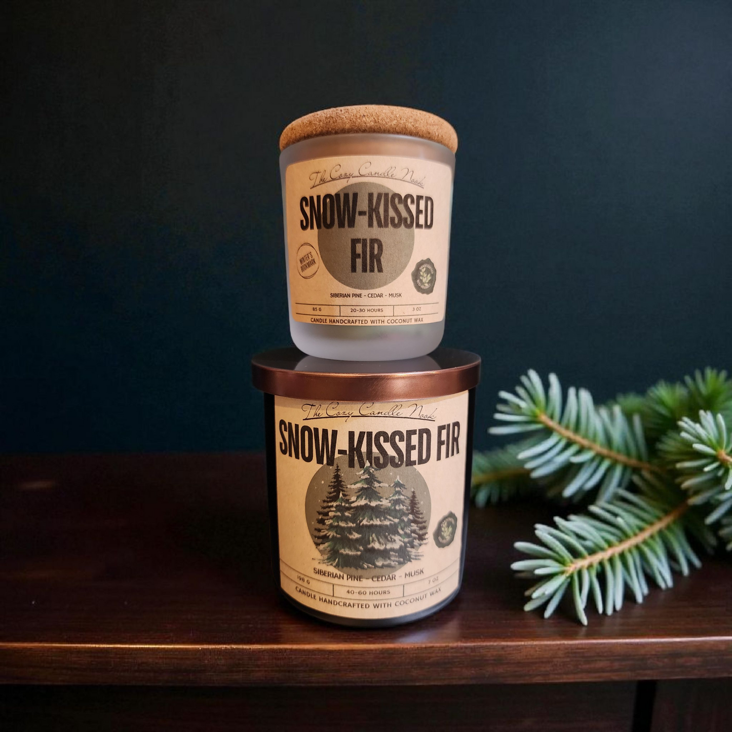 Snow-Kissed Fir Candle